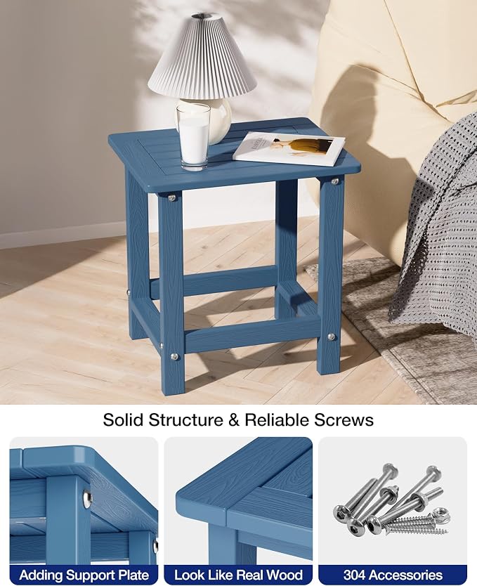 YEFU Outdoor Side Table for Patio: 16" HIPS Weather - Image 6