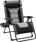 JEAREY Oversized Padded Zero Gravity Chairs, Folding Lounge Chair Outdoor Patio by JEAREYOutdoorsCollection