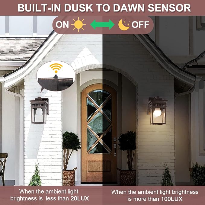 Dusk to Dawn Outdoor Wall Lighting - Image 4