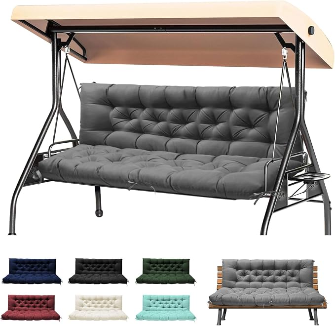 Porch Swing Cushions, Waterproof Swing Cushions Replacement by DANGHOOGYFurnitureCushions