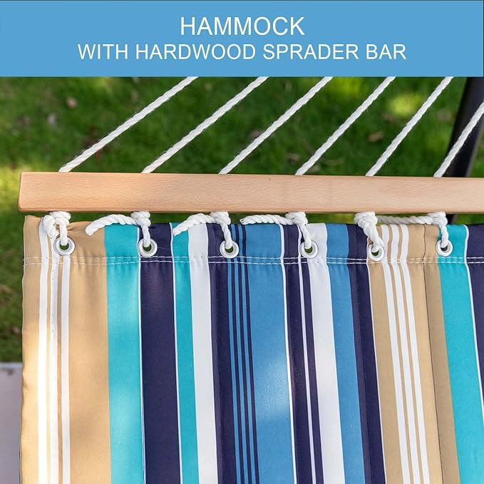 Lazy Daze Hammocks 12 FT Quilted Fabric Double Hammock - Image 5
