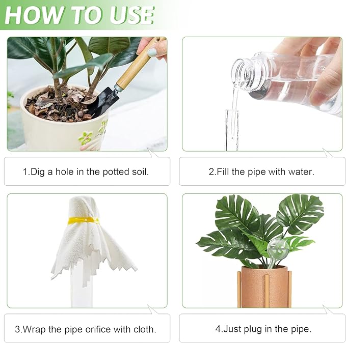 8 Pcs Clear Plant Watering Globes, Plastic Self Watering Bulbs Ball, Garden - Image 4