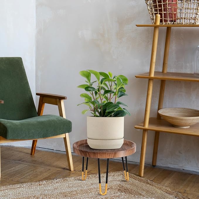 Plant Stand Indoor Outdoor, Mid Century Style Walnut Wood Color Plant Stand - Image 7