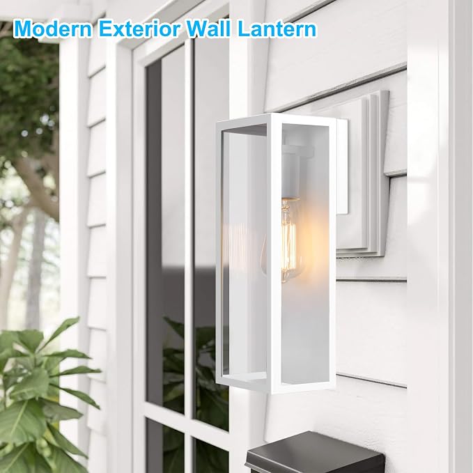 2-Pack Outdoor Wall Lanterns, Exterior Waterproof Wall Sconce - Image 6