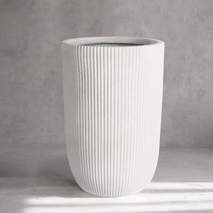 Oakrain 18" H Tall Planter, Large Indoor Outdoor Decorative Pot by Oakrain