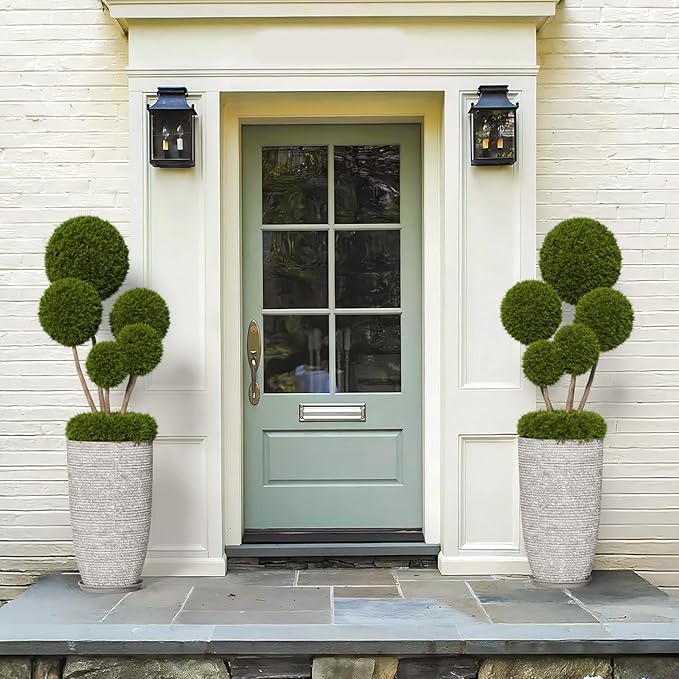 QCQHDU Set of 2 Oversized 9 Gallon Round Planters - Image 4