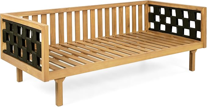 Christopher Knight Home Rosie Acacia Wood Outdoor Daybed Sofa - Image 15