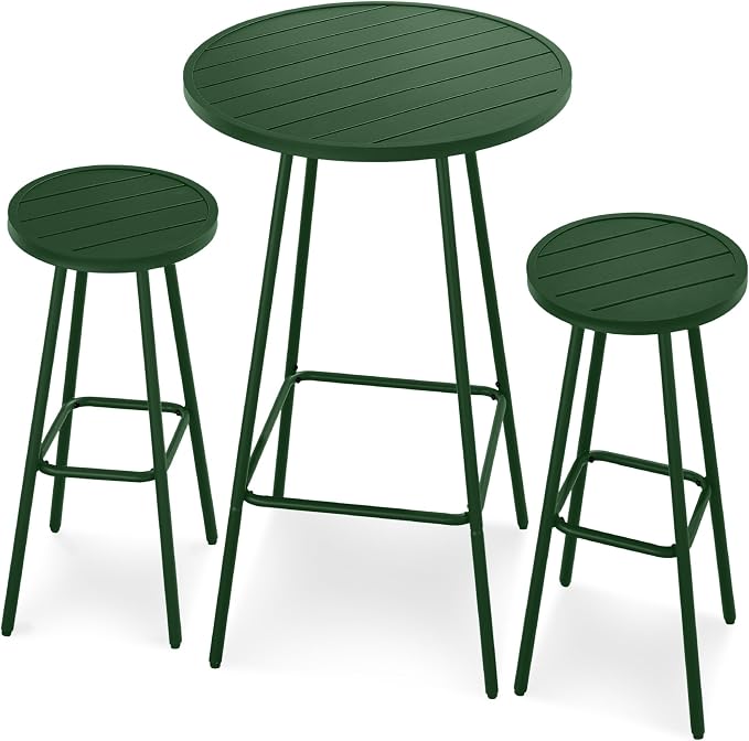Best Choice Products 3-Piece Patio Dining Set, Bar Height, Outdoor Bistro Set by BestChoiceProducts