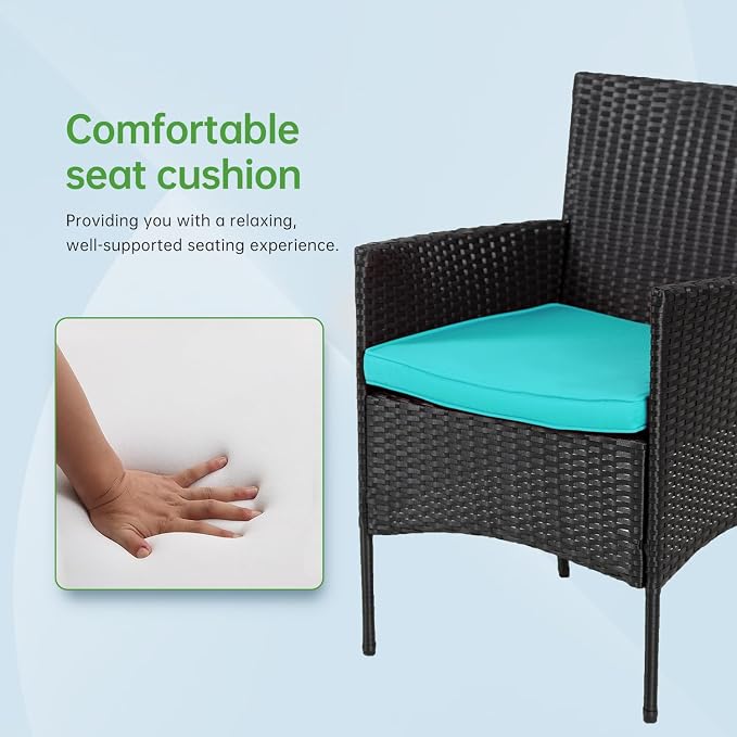 4 Pieces Conversation Set Modular Outdoor Furniture Set Water Resistant Patio - Image 5