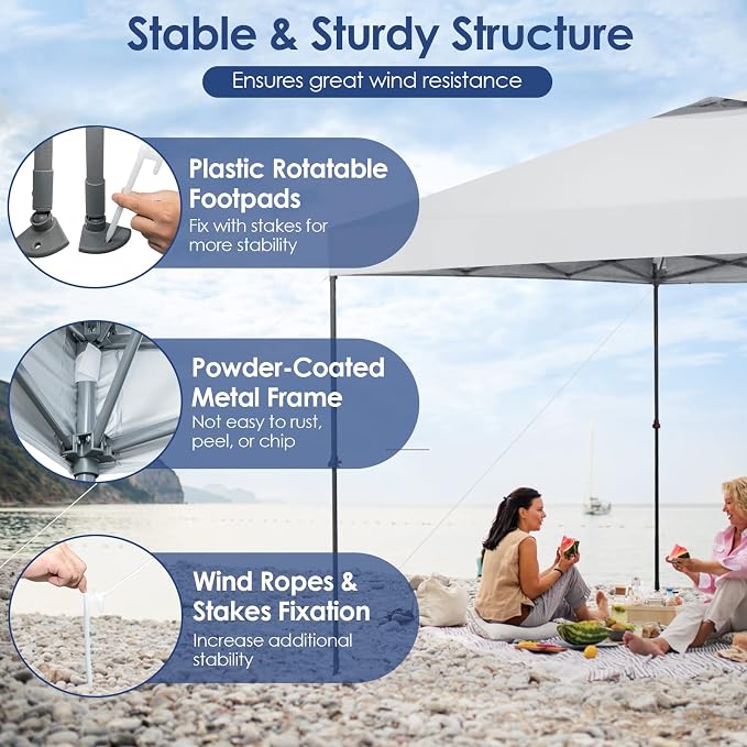 Tangkula 10x10 Ft Pop Up Canopy, Easy Set-up Instant Tent - Image 6