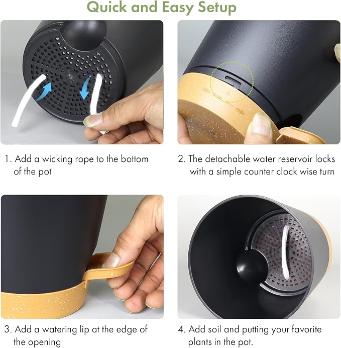 7/6.5/6/5.5/5/4 inch Self Watering Pots - Image 4