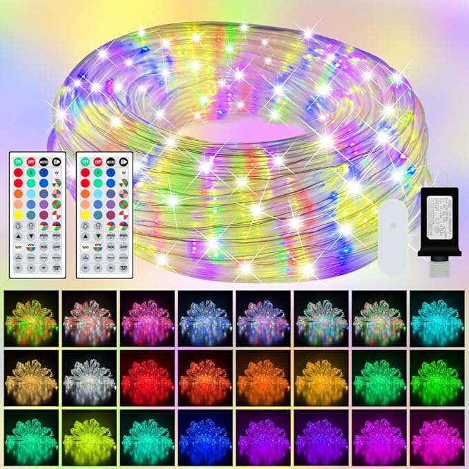 50ft Outdoor Rope Light, IP68 Waterproof 25 Color Changing String Lights by LoveYourselfLoveYourWorld