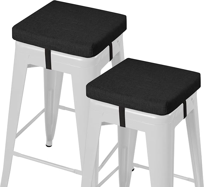 AddGrace Anti-Slip Bar Stool Cushions Square Bar Stool Seat Cushions by AddGrace