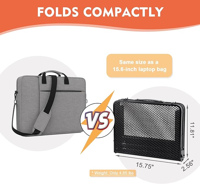 Camping Table with Mesh Desktop, Lightweight & Portable Small Folding Grill - Image 3