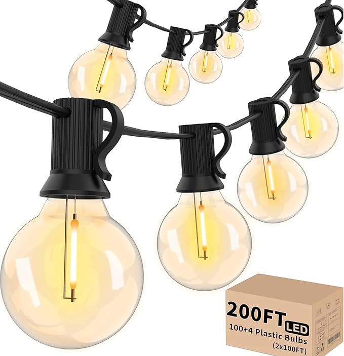 Svater Outdoor String Lights 200 FT, Patio Lights by Svater