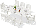 SERWALL 9-Piece Outdoor Dining Set, All Weather HDPE Outdoor Furniture Set by SERWALL