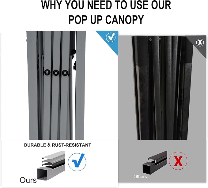 SANWAY 10x10 Pop Up Canopy Tent - Image 7