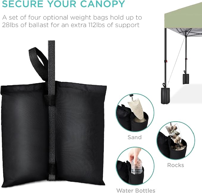Best Choice Products 8x8ft Pop Up Canopy Tent, Outdoor Shade, 1 Person 1 Minute - Image 5