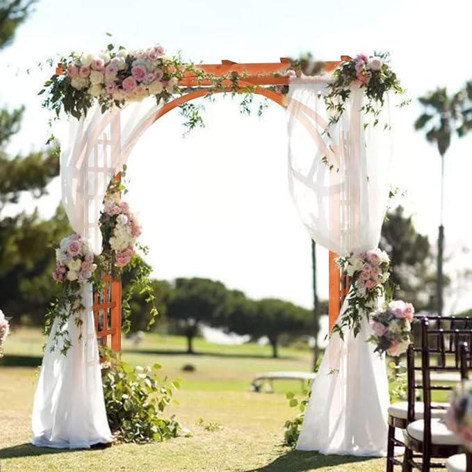 VINGLI 85in Wooden Arbor, Wedding Arch - Image 2