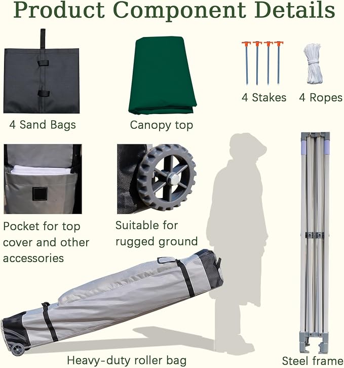 Easy 10x10 Pop Up Canopy Tent - Image 8