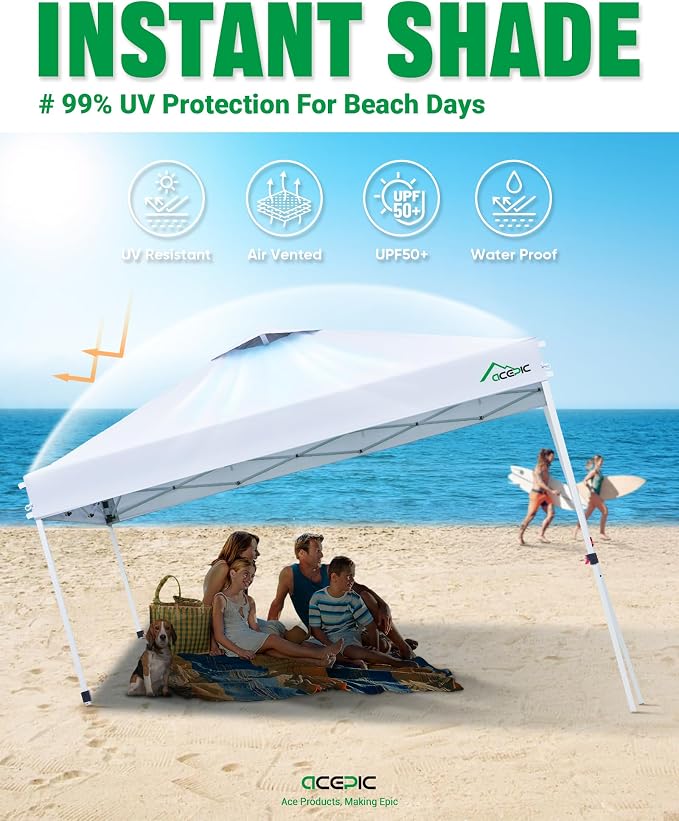 10x10 Pop Up Canopy Tent, One Push Instant Outdoor Gazebo - Image 6