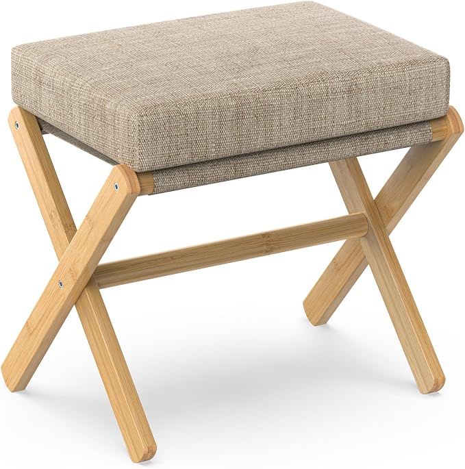 Foldable Foot Stool Ottoman, Modern Foot Rest by BAMBOOHOMIE