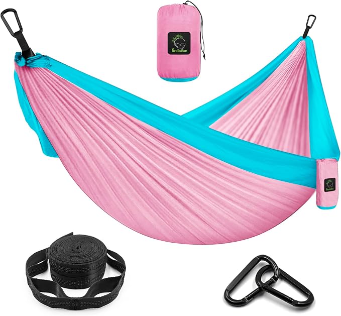 Grassman Camping Hammock Double & Single Portable Hammock by GRASSMAN