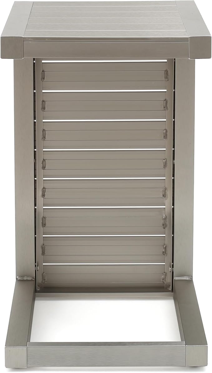 Christopher Knight Home Cape Coral Aluminum C-Shaped End Table - Image 8