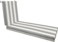 Honeycomb Outdoor Heritage Chaise 21.5 x 70, Cabana Stripe Stone Grey Chaise by Honeycomb