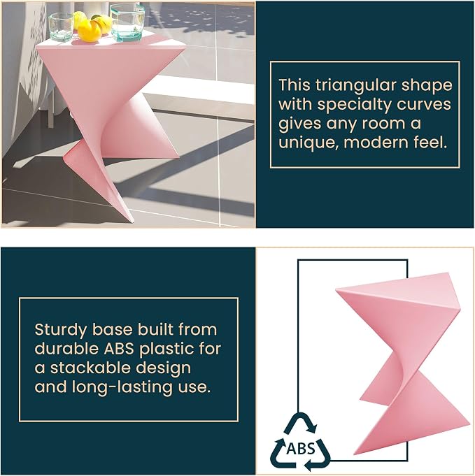 LeisureMod Modern Pink Accent Side Table - Image 5