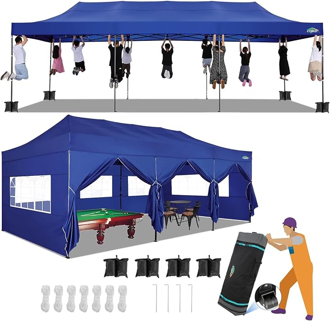 COBIZI 10x30 Pop up Canopy Tent 10x30 Canopy by COBIZI