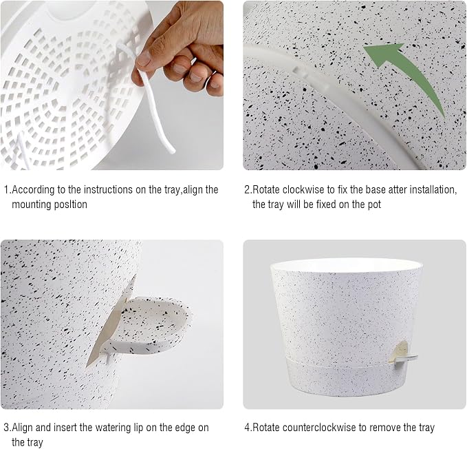 Self Watering Pots for Indoor Plants, 12 inch Planters - Image 5