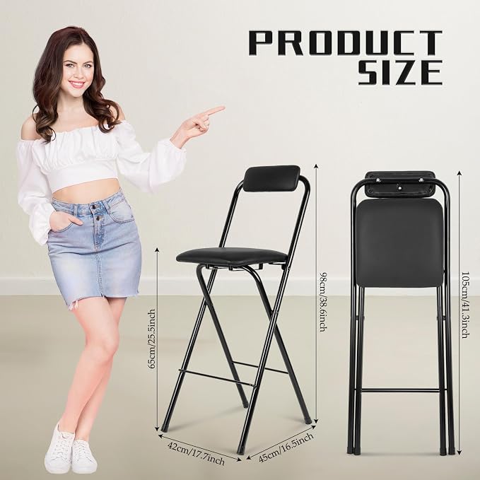 Thyle 1 Pcs Folding Bar Stool - Image 3