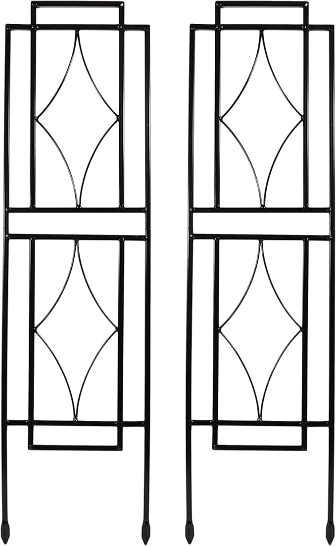 Sunnydaze 30-Inch Contemporary Metal Garden Trellis by SunnydazeDecor