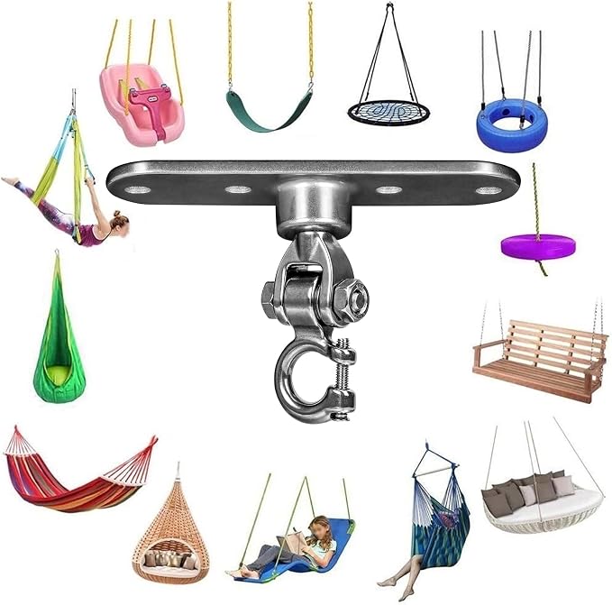 Heavy Duty Swing Hanger Smooth Operation 180° & 360° Swivel Bearings 1500 lb - Image 7