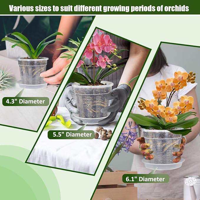 Orchid Pot, 6 Packs of 5.5" Orchid Pots - Image 7