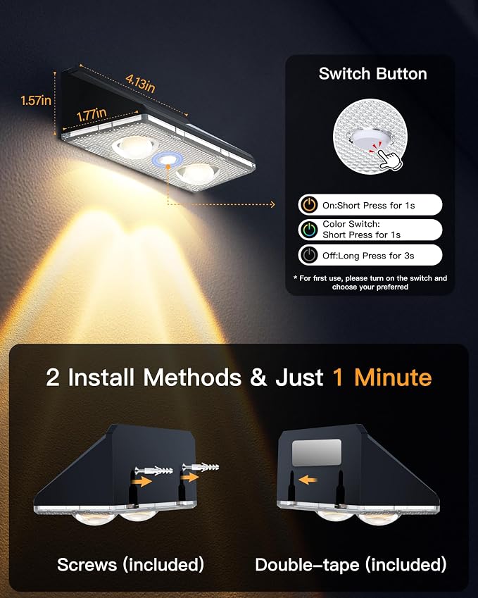 Solar Fence Lights Outdoor, 2 Pack IP65 Waterproof Fence Lights Solar Powered - Image 7