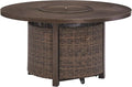 Signature Design by Ashley Paradise Trail Outdoor Round Wicker Patio Fire Pit by SignatureDesignbyAshley