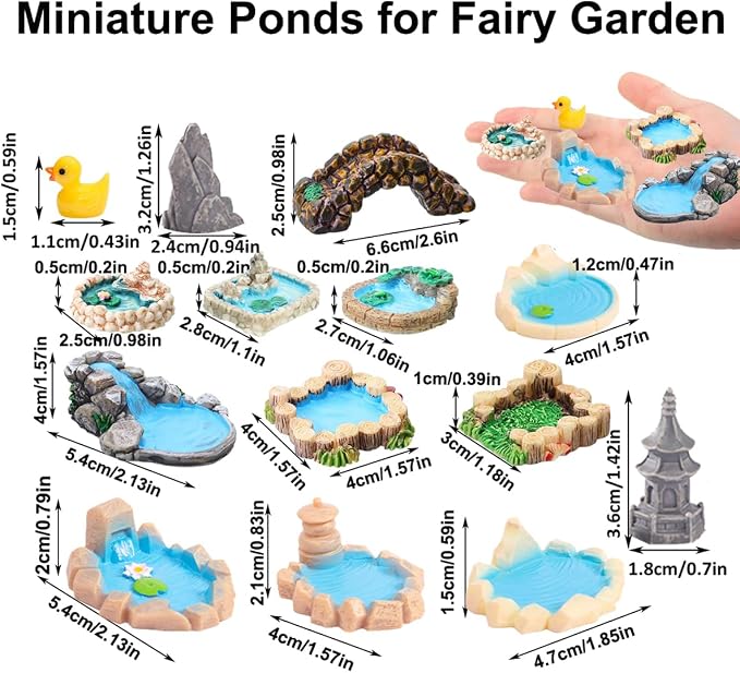 Purple Star Fairy Garden Pond 15 Pack Mini Pond - Image 2