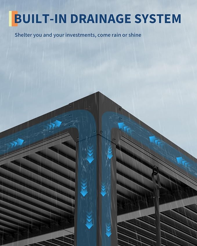 Garvee Louvered Pergola - Image 7