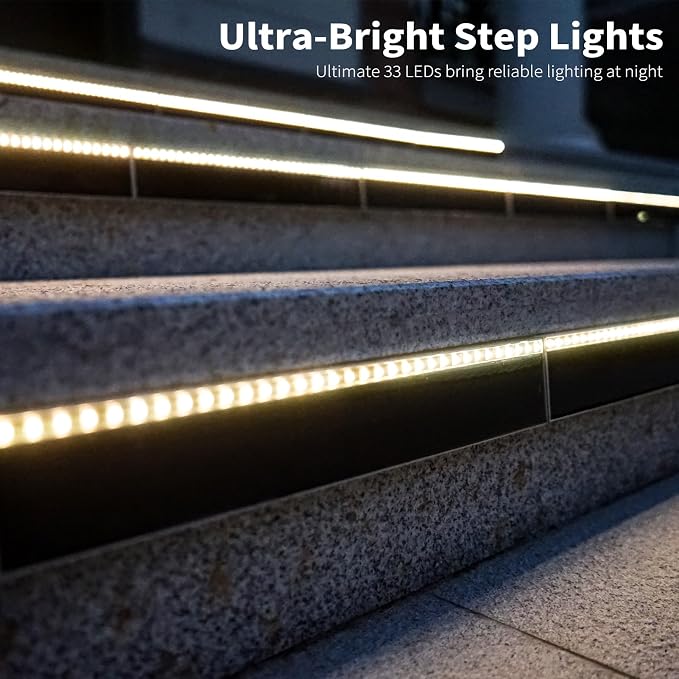 Solar Step Lights for Outside, 33 Focused-Beam High-Brightness LEDs, Waterproof - Image 7