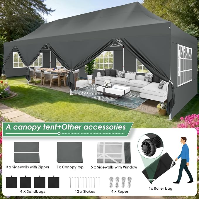 COBIZI Canopy Tent 10x30 Pop Up Canopy - Image 2