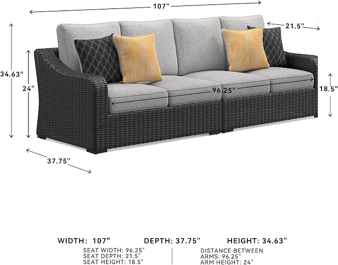 Signature Design by Ashley Beachcroft Casual Nuvella Weather Resistant Fabric - Image 3
