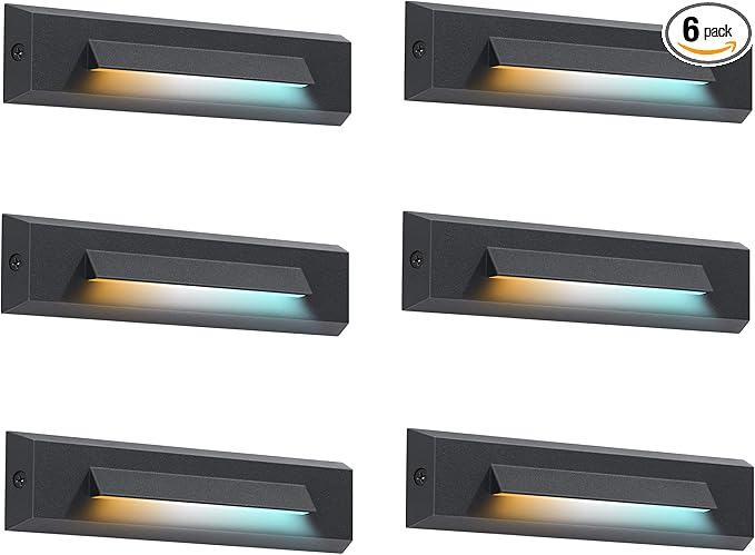 CLOUDY BAY 3 Color Low Voltage 12-24V LED Step Lights Outdoor, 2.5W Landscape by CLOUDYBAY