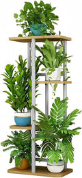 LINZINAR Plant Stand Indoor 4 Tier 5 Potted Multiple Plant Shelf Stands by LINZINAR