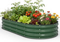 Galvanized Raised Garden Bed 6x3x1 FT, Oval Metal Raised Garden Bed Outdoor by Pattiumo