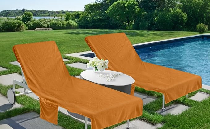 Super Soft & Thick Lounge Chair Towel Cover, Chaise Lounge Cover - Image 7
