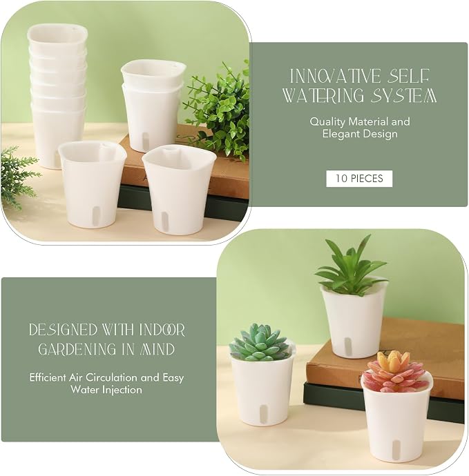 10 Pcs 3 Inch Self Watering Pots Self Watering Planters - Image 2