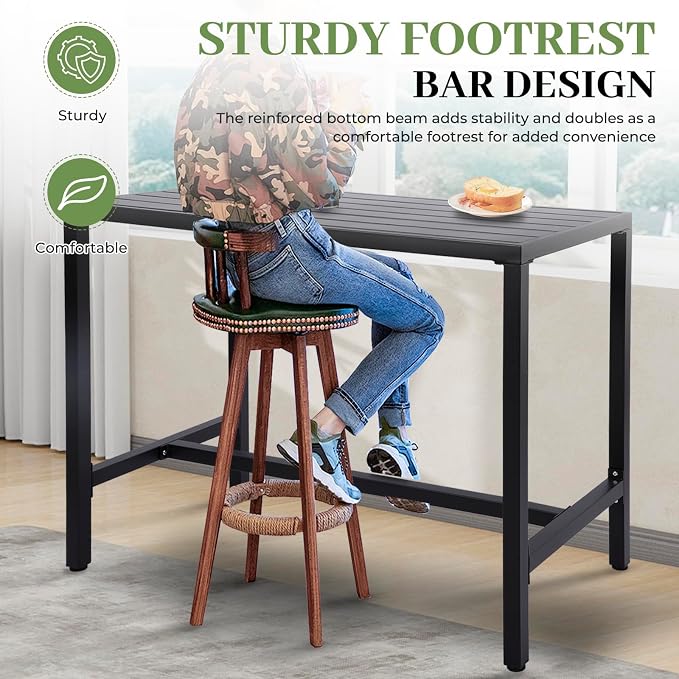 Outdoor Bar Table, Patio Counter Height Bar Table - Image 4