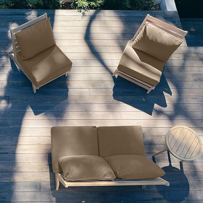 Sundale Outdoor Olefin Deep Seat Cushion Set of 2, Patio Chair Cushion and - Image 9